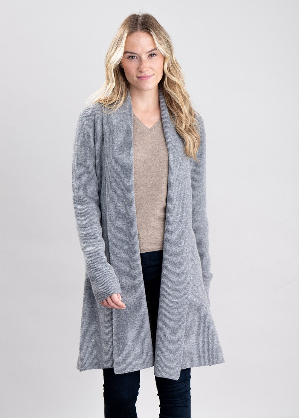 Margot Shawl Cardigan - Flannel Grey - 3