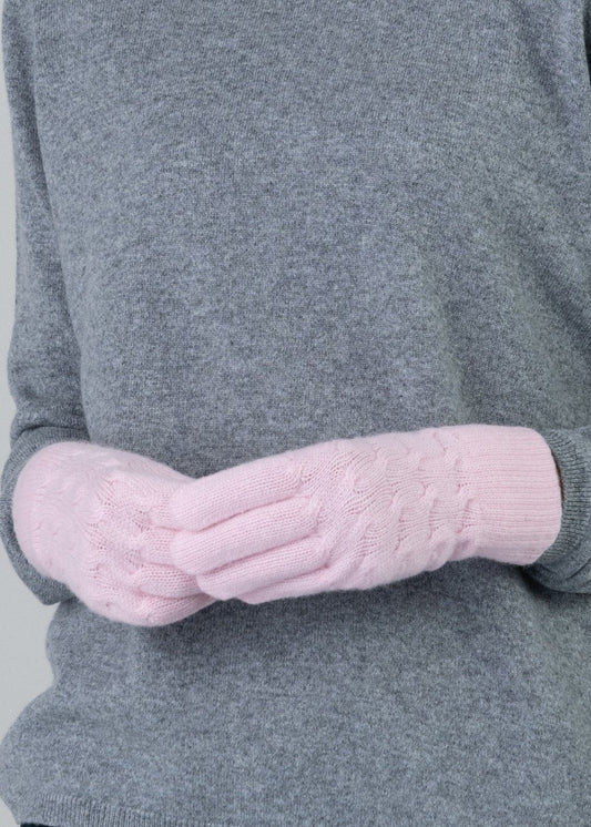 Cashmere Cable Gloves - Marshmallow - 2