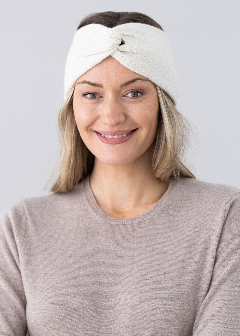 Cashmere Headband - White Undyed - 2