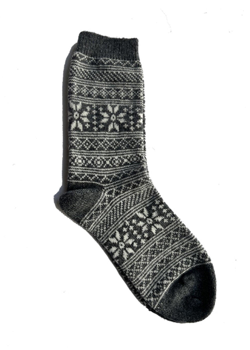 Fairisle Cashmere Socks - Flannel - 1