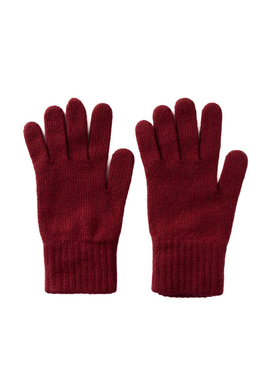 Cashmere Gloves - Claret - 2