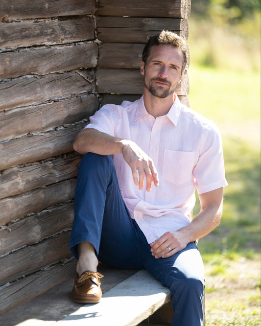 Oscar Short Sleeve Linen Shirt